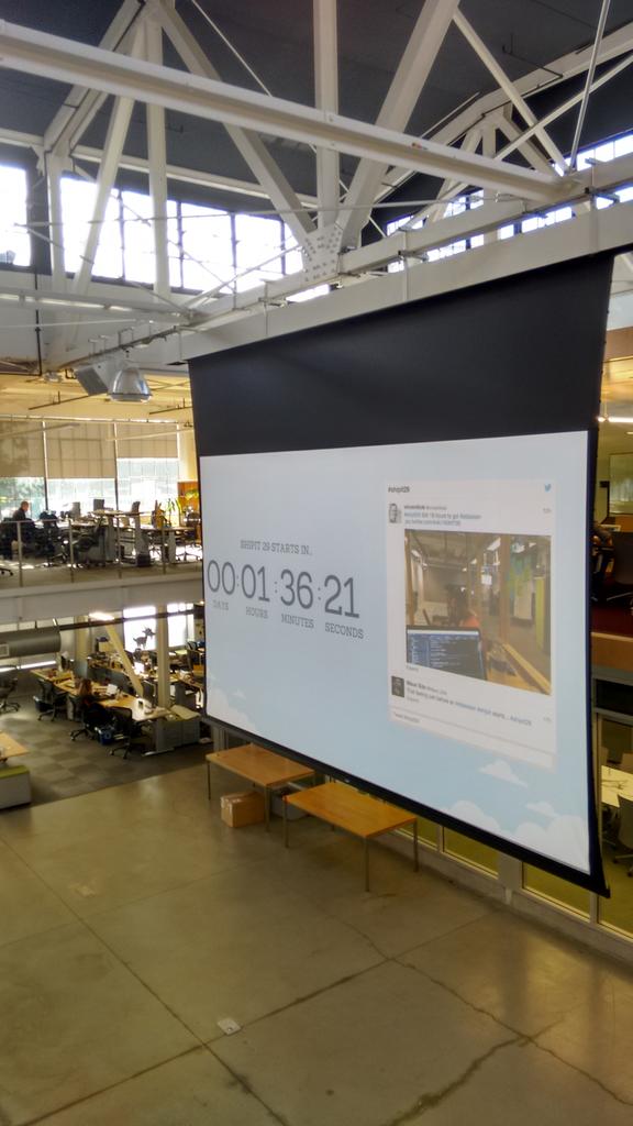 ShipIt Wallboard projected on the big screen